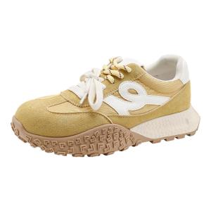 FOXER | Retro Yellow New Popular Internal Elevation Casual Non-slip Women Shoes