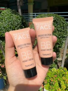 ✅ 【แพค12ชิ้น】Perfect ครีมรองพื้น พร้อมกันแดด ปิดสิว TANAKO Perfect face dressed bb honey beige 【20ml.x12ชิ้น】