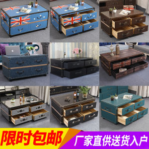 Scandinavian Modern Minimalist Living Room Coffee Table Hotel Club American Style Retro Small Apartment Creative Ins Furniture Tea Maker Table