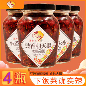 Tangtangxiang Spicy Garlic Chili Sauce Fermented Black Beans Rice Noodles Seasoning Authentic Hunan Flavor 280g Jar Pack