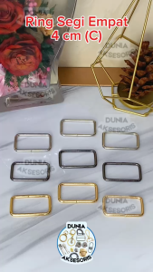 Accesories Tas Ring Segi Empat 4 cm (B) / Ring Kotak - Aksesoris Tas (IMPORT)