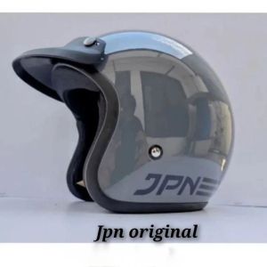 Helm bogo jpn original gorila grey glosy kaca datar dan cembung