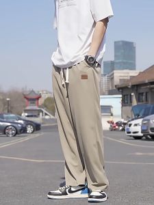 Quick Drying Sports Pants For Men Thin Elastic Straight Leg Pants For Teenagers Loose And Breathable Casual Pants