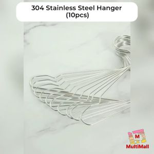 304 Stainless Steel Hanger 10pcs 45 cm–Heavy DutyAnti-slipWindproof and Rust-Proof Hanger for Drying Socks Garments