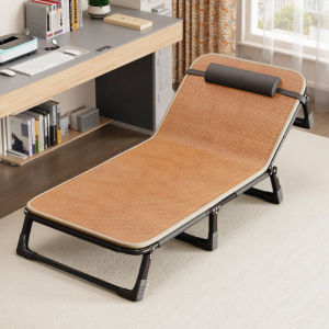 เตียงนอนกลางแจ้งแบบพับได้สำหรับนอนหลับพักผ่อนในช่วงฤดูร้อน ที่นอนแบบพับได้ ที่นอนแบบเข้าแถว ที่นอนแบบดูแลผู้ป่วย โซฟาทำงาน วัสดุโครงสร้างเหล็ก ผ้าฝ้ายลินิน