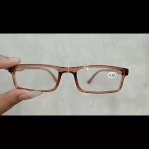 DISKON SALE - Kacamata +1.00 +1.25 +1.50 +1.75 +2.00 +2.25 +2.50 +2.75 +3.00 Plus Untuk Mata Yang Rabun Dekat PRIA WANITA Frame Panjang Kotak Ringan Kokoh Bingkai Coklat Bening Frame Sedikit Lentur - BISA COD