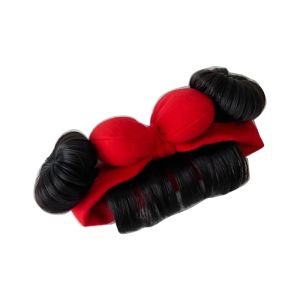 Fashionable Baby Girls Hairpiece Lovely Bowknot Bun Headband Solid Color Infant Headwear Gift for Newborns and Infants