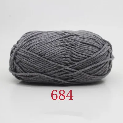 Milk Cotton 5ply Yarn 50g - Pink Blue Gray Green Baby Cotton Knitting