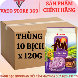 Bánh gạo nướng AN vị nếp cẩm mật hoa dừa bịch 151.2g