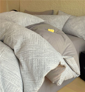Kiss Dear | Quilted Thick Flannel Bed Sheet Set Four Pieces