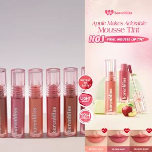 BNB barenbliss Apple Makes Adorable Mousse Tint - Lip Mousse Tint Transferproof Anti Kering Tahan 12 Jam