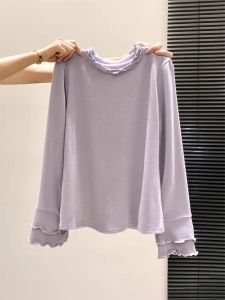 Flannel Thermal Long Sleeve T-Shirt for Women
