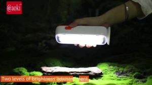 Lampu LED Murah Super Terang Tahan 20 Jam Portable AOKI AK-7821 Lampu Camping Emergency Rechargeable Outdoor Darurat Rumah
