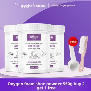 MONLEYTA | Oxygenated Foam Powder Shoe Cleaner Whitening Stain Removal For Sneakers Boots White Sneakers Washing Agent Lazy Persons Shoe Cleaning Tool