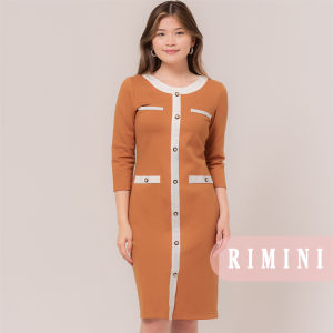 RIMINI - Dress Wanita Casual Berlengan Stretch Press Body S-XL- Neave Dress 85646
