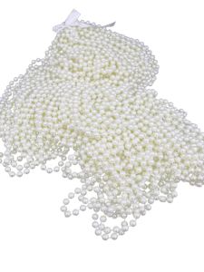 White Simulated Pearl Chain Balloon Decoration Wedding Birthday Party Engagement Banquet Pearl String Chain 10 Meters Wedding Room Decoration