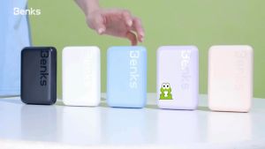 BENKS MAGSAFE MAGNETIC MAGNET Wireless SLIM LIGHTWEIGHT 10000 mAh / 6000 mAh PowerBank USB-C Kickstand Holder Charger Portable Fast Charge Wired Power Bank Charge Type C Cable Input Output