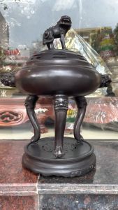 Đỉnh trầm chân cao bằng đồng cao 50cm nặng 10kg