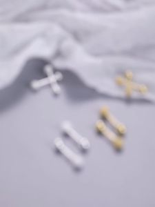 AURORA Real 925 Silver Double Head Mini Frosted Ball Stud Earrings Jewelry ES925-98