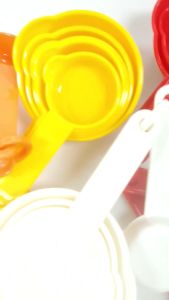 5-PIECES MEASURING CUPS SPOON SET BAKING SUPPLIES KITCHEN UTENSILS PRECISION COLORFUL MEASURING