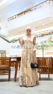 Gamis Syari CHANA Set by OMEIRO - wanita Terbaru Jumbo Realpic Lebaran