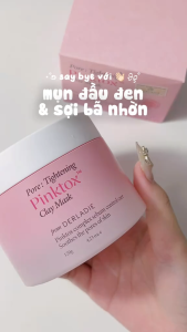 Mặt Nạ Đất Sét Pink Tox Derladie Pore Tightening Clay Mask Sạch Sâu Kiểm Soát Dầu Nhờn Se Khít Lỗ Chân Lông Hàn Quốc