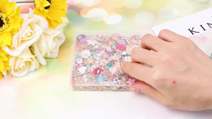 400Pcs Charms for Jewelry Making, Assorted Enamel Bracelet Bangle Charms, Mixed Bulk Metal Necklace Earring Charm for Jewelry Making