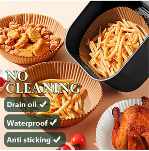 【SALE】50/100 PCS Air Fryer Paper Liner Disposable Parchment Round Paper for Airfryer Oil-proof Paper Sheet 6.3"