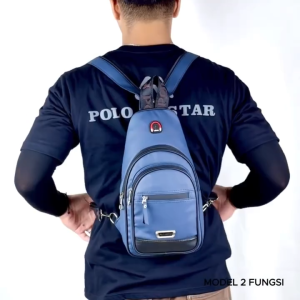 POLO AMSTAR - Tas Selempang Pria Multifungsi Ransel & Selempang