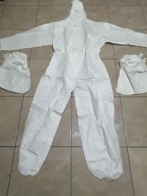 jas hujan hazmat APD anti air dan angin (terusan)