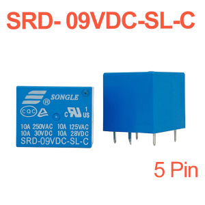 SRD-Series 10A 250VAC Miniature High Power Relay SRD-3V/5V/6V/9V/12V/18V/24V/48VDC-SL-A/C 1 Form C/1 Form A for HVAC PLC Relay