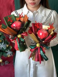 Apple Floral Bouquet DIY Material Packaging Paper Set Creative Holiday Gift Handmade Festive Floral Arrangement Supplies