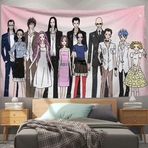 VIKAMA NANA Anime Cast Wall Tapestry Pink Group Manga Kawaii Home Decor Bold Art Soft Durable Cozy Aesthetic Gift Washable Retro
