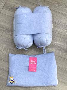 Bộ gối chặn bụng cho bé sơ sinh giúp bé ngủ ngon Chất Vải Cotton Dokma mềm mại thoáng mát cho bé | Bộ gối sơ sinh 3 chi tiết