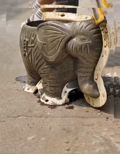 Khuôn đúc chậu hình con voi (khuôn nhựa ABS siều bền- có lòng trong đầy đủ)