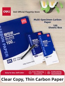 deli | Giấy Sao Chép Đôi Mặt Viết Tay 100 Tờ