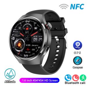 2025 New Watch 4 Pro Upgrade GPS NFC Mens Smartwatch 360*360 AMOLED HD Bluetooth Call Waterproof Smart Watch
