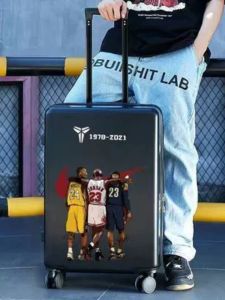 Durable Luggage Bag for High School Students Boys Dormitory Luggage Suitcase Travel Bag with Pull Rod Cartoon Casual Style