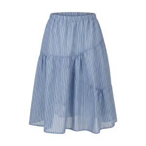 PAIBOLI | New Summer French Style Light Blue A-Line Flare High Waisted Slim Fit Mid Dress