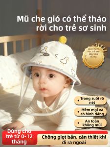 Infant Protective Face Mask Hat Anti-Spray and Dustproof
