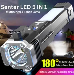 SENTER LED MULTIFUNGSI HAMMER EMERGENCY PLUS 4 MAGNET