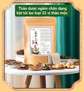 Túi 30 gói Thảo Dược Ngâm Chân dạng túi lọc bột tán 32 vị/ 28 loại dược liệu đông y giúp bạn thư giãn