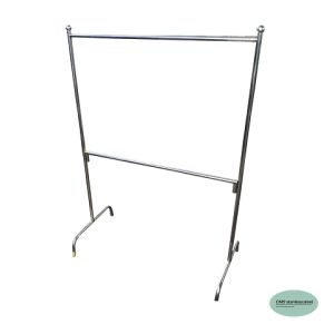 CMS ราวแขวนผ้าสแตนเลส ราวตากผ้า ราวแขวนเสื้อ ขนาด 40-45 ซม. มีชั้นกลาง ความสูง 170 ซม