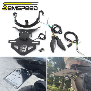 SEMSPEED For CFMOTO 800NK 800 NK 2023-2024 Motorcycle Fixed Rear License Plate Tail Tidy Holder w/ Signal Light