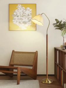 Standing Lamp Nordic Stand Lamp Light Standing Light Floor Lamp Stand French Japanese Style High-Grade American Sofa Lamp Floor