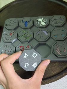 Creative 3D Printed Lion Symbol Stone Figurine Glowing Amulet Hanging Decoration Chinese Zodiac Adventure Dragon Brand Limited Edition