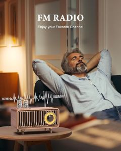 【Shipped From Penang】Retro Wireless Bluetooth Speaker Multifunction Mini Audio with FM Radio Support U Disk TF Card Aux for Home Office