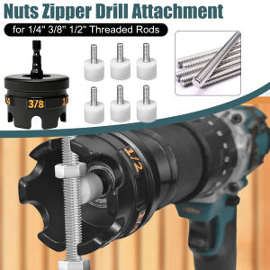 Nuts Zipper Drill Attachment for Fast Nut And Bolt Removal Nut Remover Bolt Extractor Tool for 1/4in 3/8in 1/2in Threaded Rods