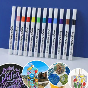 LE Acrylic Pen Water-Based Acrylic Marker Pen Suitable For Fabric Canvas Art Rock Painting Stone Card Making Metal And Ceramic DIY Art Set
