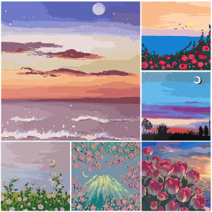 DIY Digital Oil Painting Paint by Number for Adults Hand-painted Canvas Oil Painting Kit 7.9x7.9" Handmade Gift Graffiti Coloring Decorative Painting for Wall Decor Friendly to Zero-based Beginner